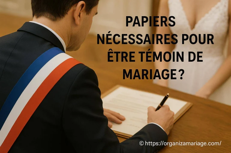 Quels sont les papiers nécessaires pour être témoin de mariage ?