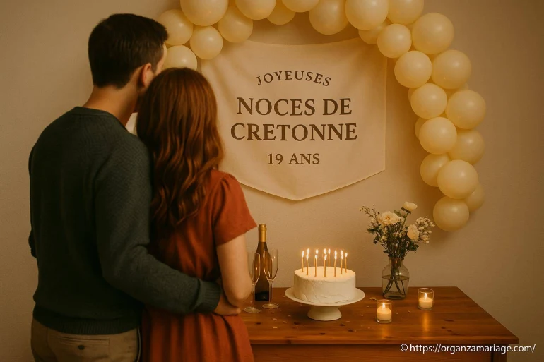 Organiser une fête intime pour noces de cretonne : idées et conseils