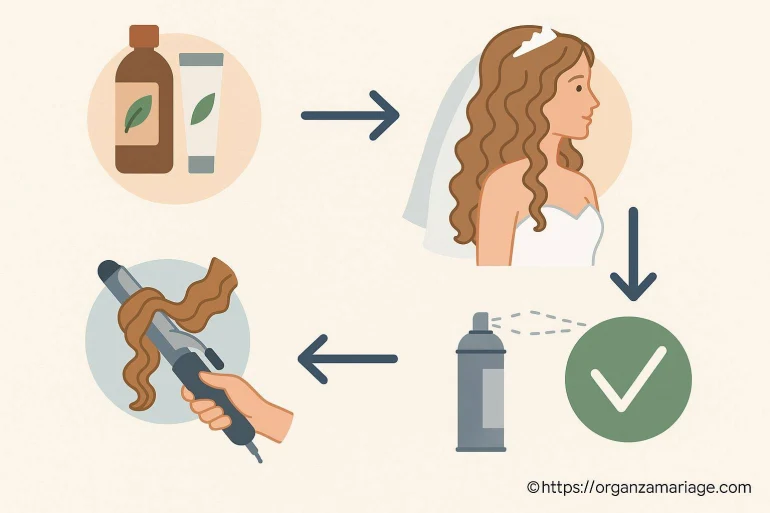 Guide coiffure mariage étapes produits et outils