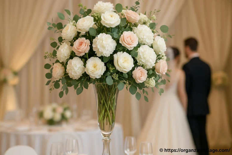 Quelles fleurs choisir pour un grand vase de mariage ?
