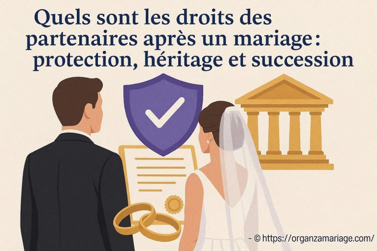 Quels sont les droits des partenaires après un mariage en matière de protection, héritage et succession ?