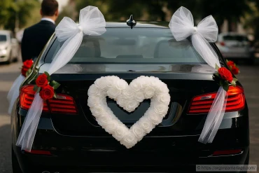 Idées de décoration pour les voitures du cortège de mariage