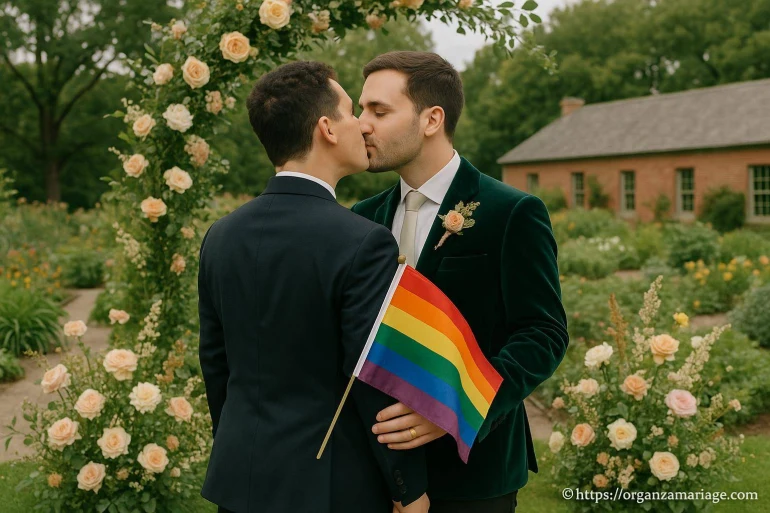 Mariage lgbtq inspiré d’un jardin à elawa farm