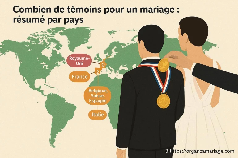 Combien de témoins pour un mariage selon les pays ?