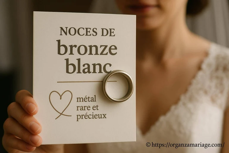 Noces de bronze blanc : un métal rare et précieux pour célébrer l’amour