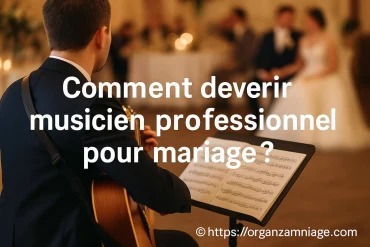 Comment devenir musicien professionnel pour mariage ?