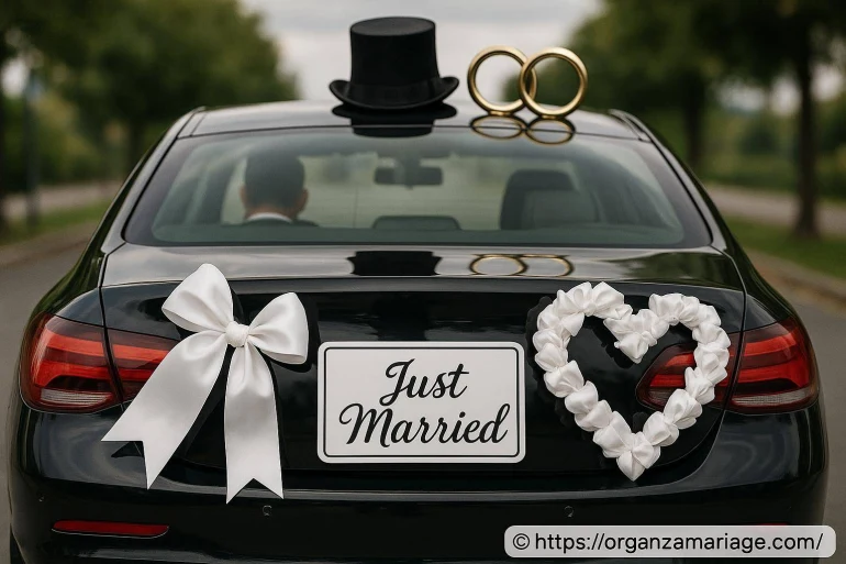 Décoration de voiture de mariage sans fleurs : quelles alternatives créatives choisir