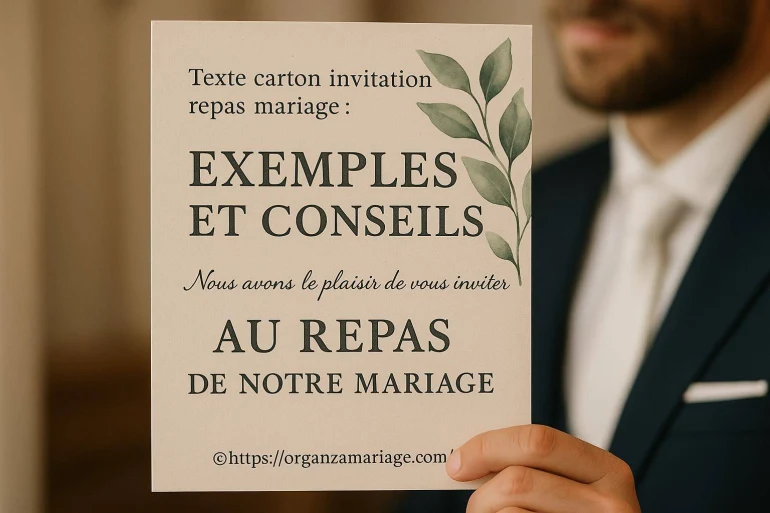 Texte carton invitation repas mariage : exemples et conseils pour réussir