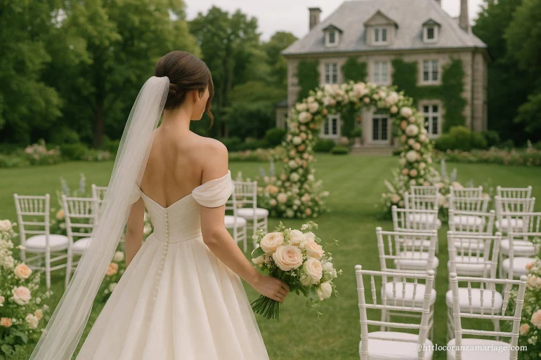 Estate in bloom : mariage romantique dans un jardin avec élégance éditoriale