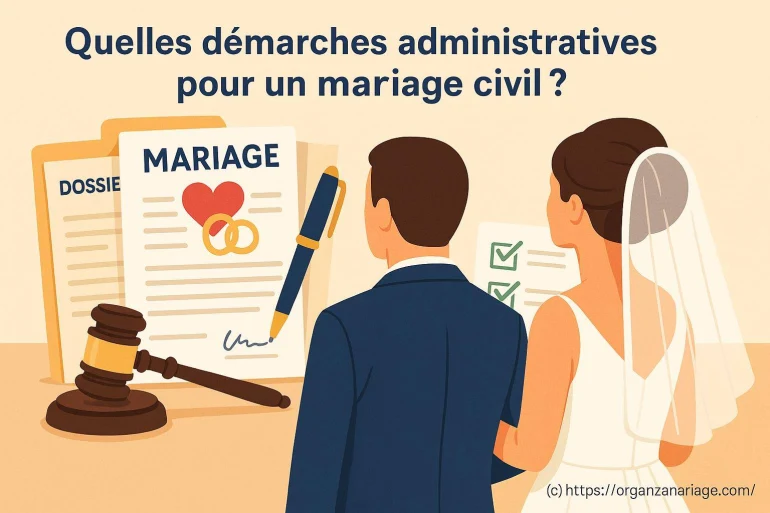 Quelles démarches administratives pour un mariage civil ?