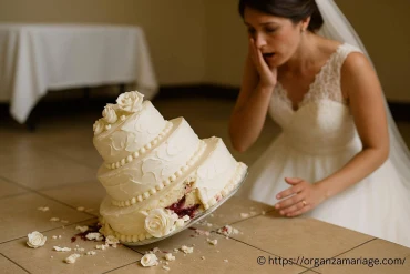 Que faire si le gâteau de mariage tombe ? conseils et solutions