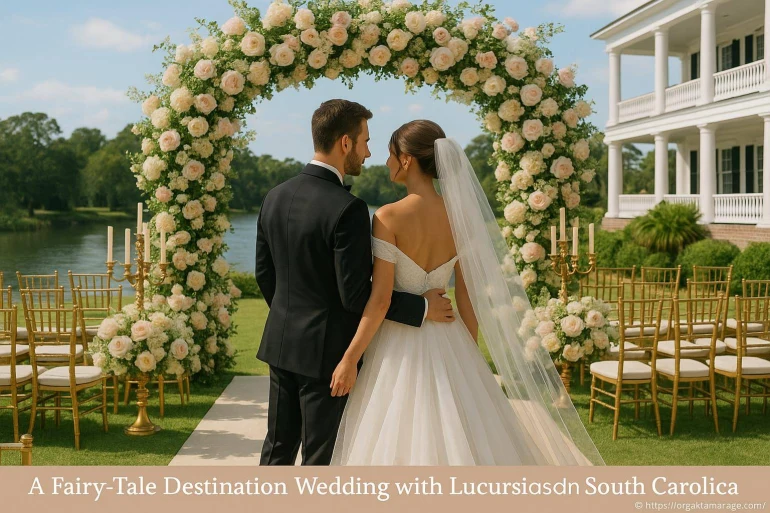 Un mariage de rêve de luxe en destination en south carolina