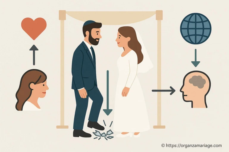 Cérémonie de mariage juif bris du verre