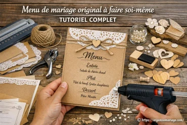Menu de mariage original à faire soi-même : tutoriel complet pour surprendre vos invités