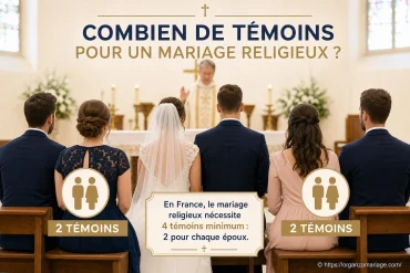 Combien de témoins pour un mariage religieux ?