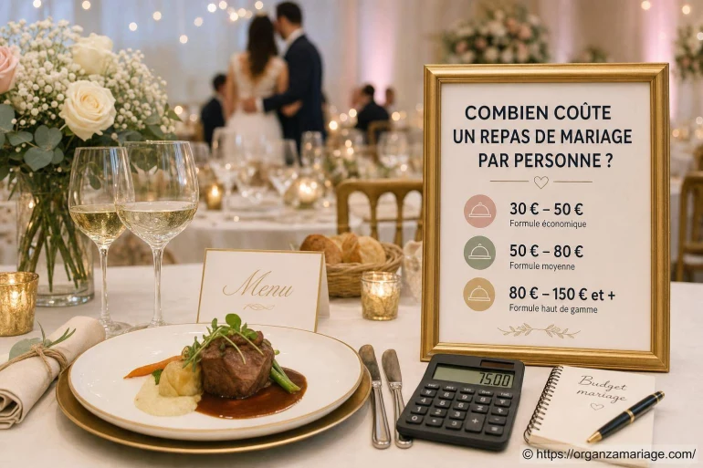 Combien coûte un repas de mariage par personne ?
