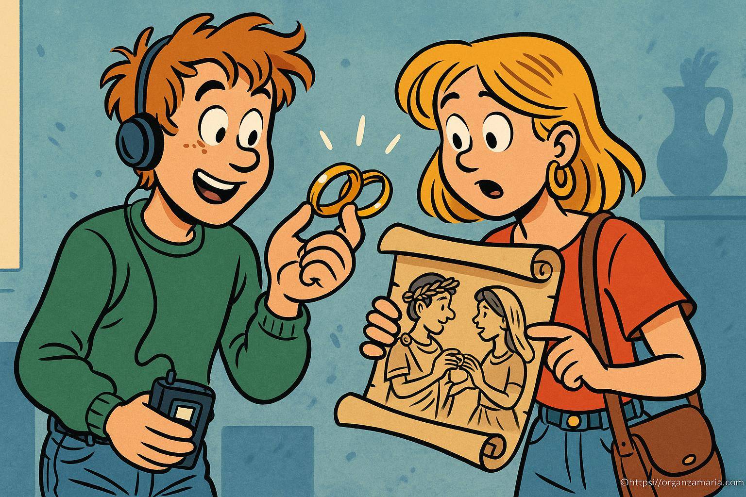 Jeunes découvrant des alliances anciennes