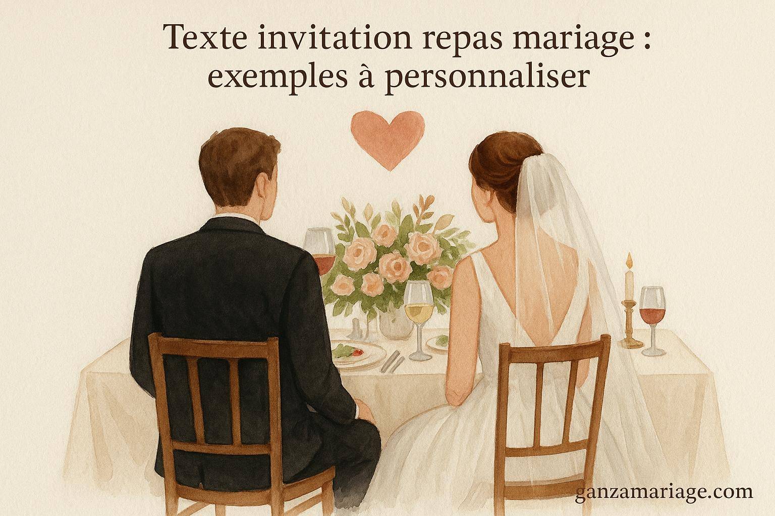 Texte invitation repas mariage : exemples à personnaliser facilement