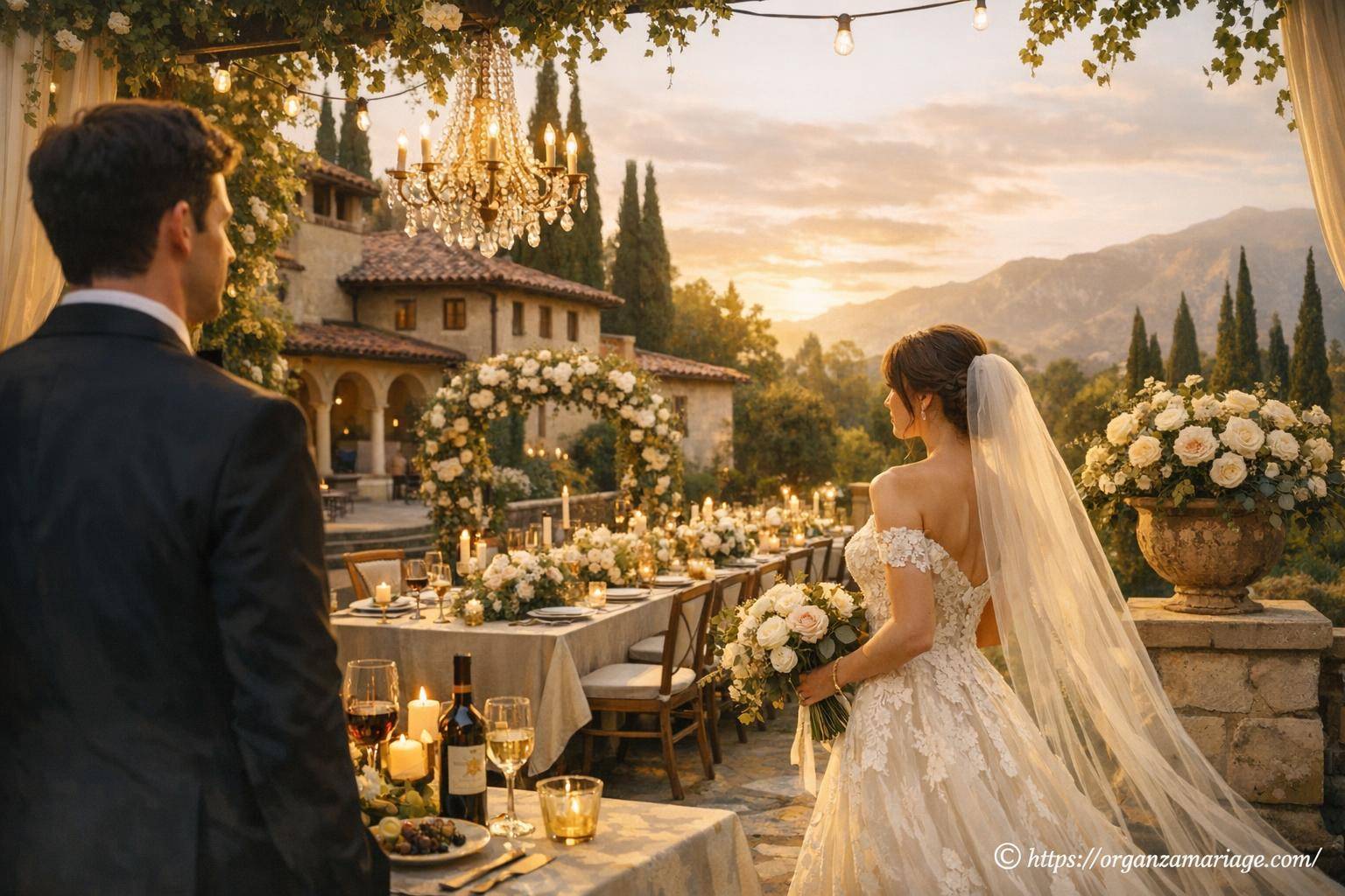 Un mariage élégant et romantique à pasadena inspiré par la toscane