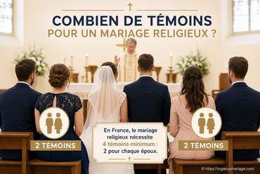 Combien de témoins pour un mariage religieux ?