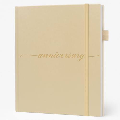 Élégant journal d'anniversaire de mariage - Capturer l'essence de votre histoire d'amour, livre de souvenirs de mariage et album photo, cadeau de mariage parfait pour couple (beige)