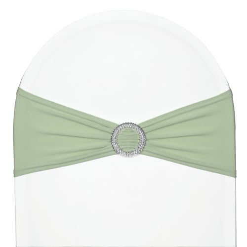 SweetEasy 10 pièces nœuds de chaise extensibles vert sauge, 