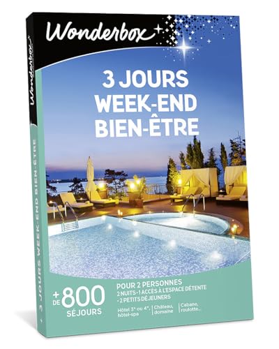 Wonderbox - 3 Jours Week-End Bien-être - Coffret Cadeau - Idée Cadeau Séjours