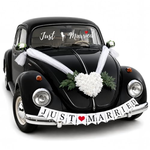 Kit de décoration de voiture de mariage en forme de cœur bla