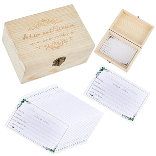 MAYJOYDIY 80pcs cartes de conseils et de vœux de mariage bla