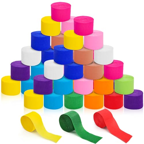 YIMITEE Lot de 48 rouleaux de papier crépon - 1 200 m - Coul