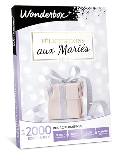Wonderbox - Félicitations Aux Mariés Rêve - Coffret Cadeau - Idée Cadeau Multi Activités