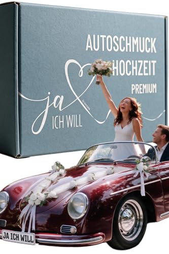 JA ICH Will Décoration de voiture de mariage - Décoration de