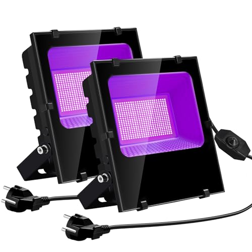 OTeedo Lumiere Noire LED 300W Avec Fiches de Commutation à I