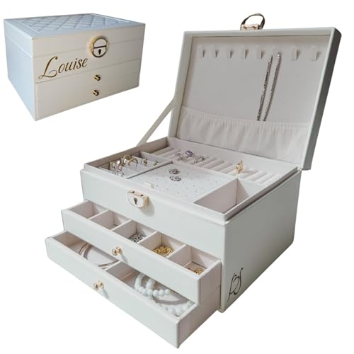 BS Boîte à bijoux pour femme et fille | Boîte à bijoux perso