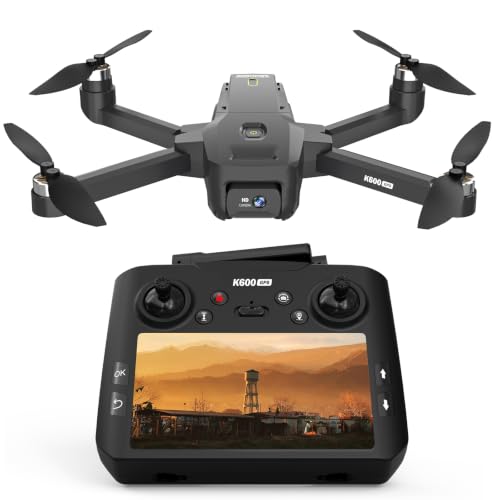 Drone GPS avec EIS Camera Adultes Debutants,Écran HD 4.5 Tél