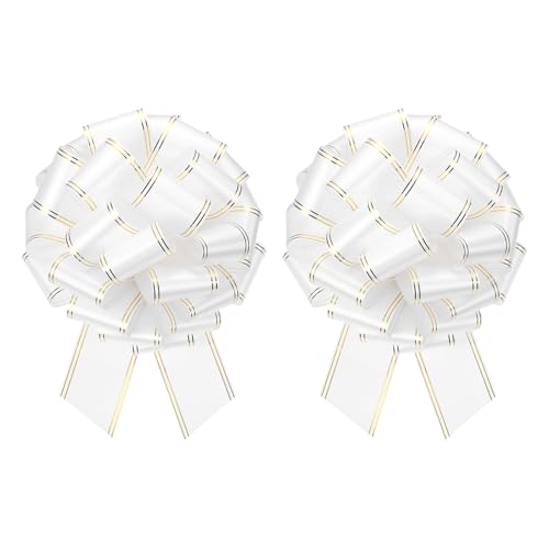 QUARKZMAN 2Pcs 40cm Gros Noeud Cadeau Décoration Voiture Mar