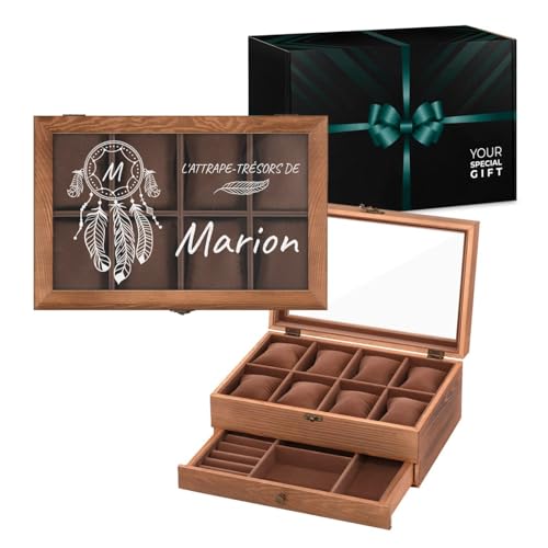 Maverton Boîte personnalisée pour montres et bijoux - Coffre