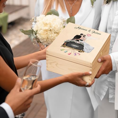 Maverton 2 Verres à Vin 490 ml avec Coffret, Cadeau Mariage 