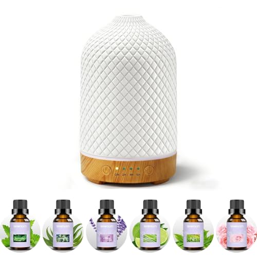 Diffuseur Dhuiles Essentielles avec 6x10ml Set dhuiles Essen