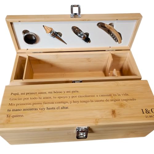 Boîte à vin personnalisée pour mariage, témoin de mariage, s