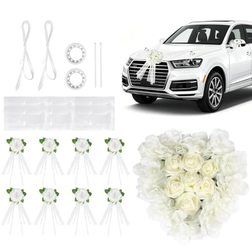 Décoration de Voiture en Forme de Cœur pour Mariage, Kit ave