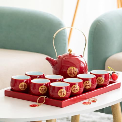 Service à thé traditionnel de mariage en céramique avec théi