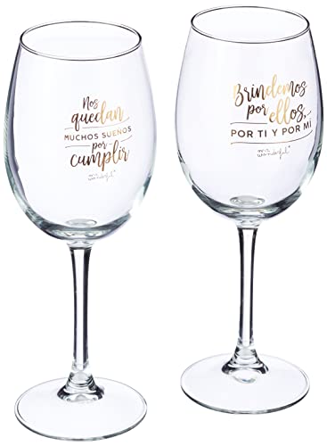Mr. Wonderful Lot de 2 Verres à vin pour mariés: Il Nous Res