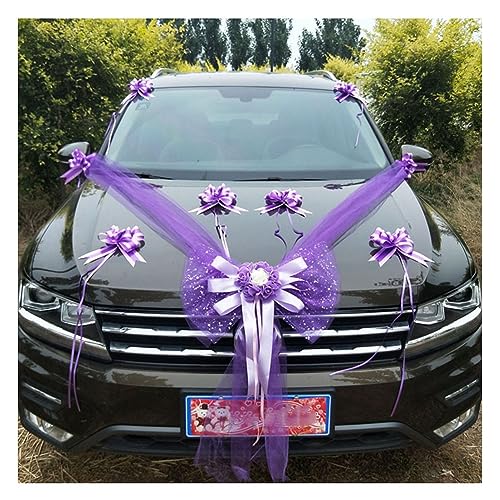 Yurosiay Set de Décoration de Voiture de Mariage Grand Ruban