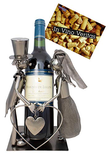 BRUBAKER Porte-Bouteille de vin - Couple marié/Mariage - Scu