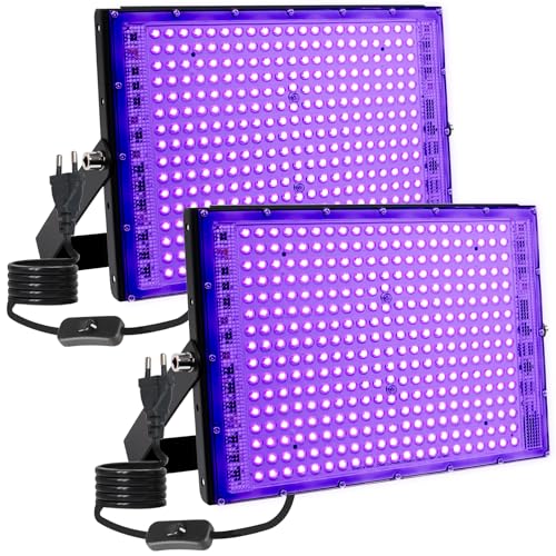 MEEKBOS Projecteur LED UV 300W, Lumière Noire 395 nm, IP65 É