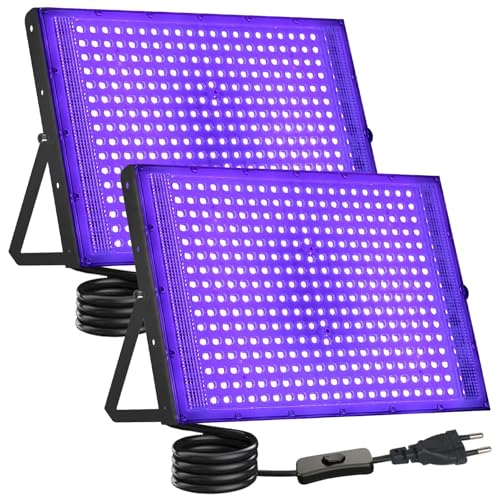 CREATESTAR Lumière Noire LED 300W lot de 2, Projecteur lumiè