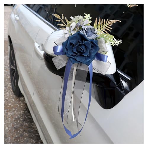 BrightGlow Lot de 6 nœuds de voiture pour mariage, fleurs ar