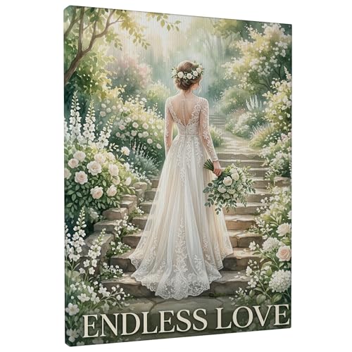 Toile murale « Happiness Wedding Season » pour salon, salle de bain, bureau, chambre à coucher, 40,6 x 50,8 cm