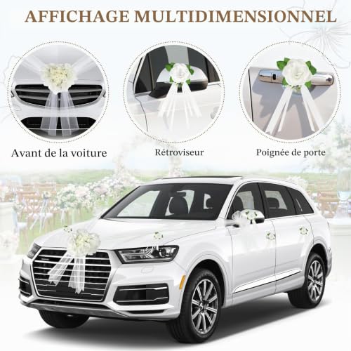 SUPAWAY Décoration de Voiture en Forme de Cœur pour Mariage,